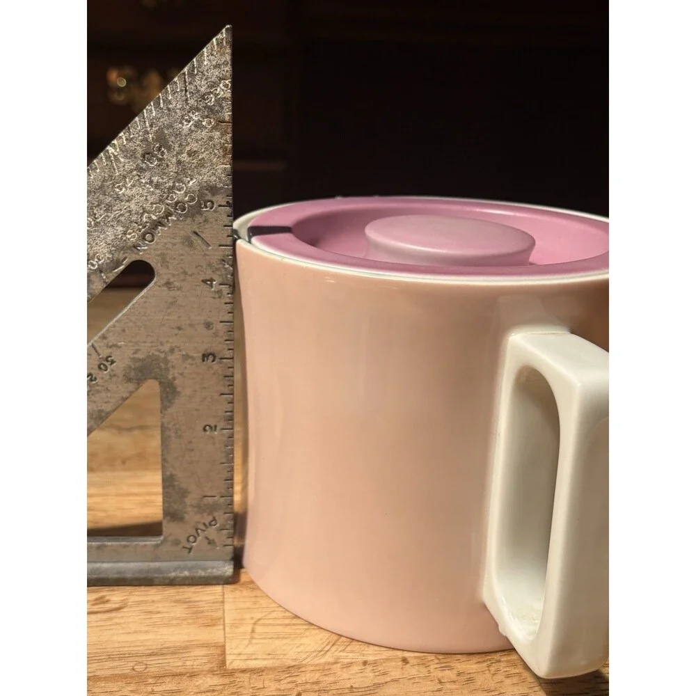 Vintage Block Chromatics Pink Porcelain Teapot w/Lid Arzberg Germany MCM